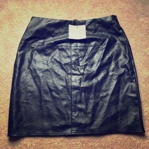 Missguided leather skirt.